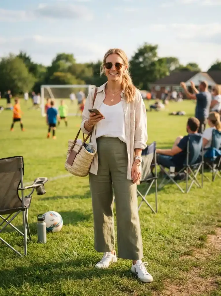18. Linen Pants With a Tank and Overshirt