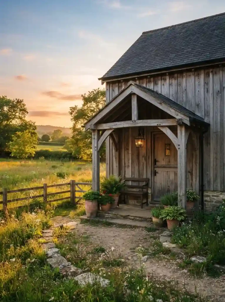18. Make a Rustic Covered Porch