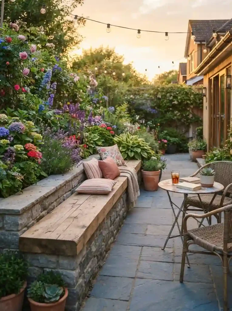 18. Retaining Wall With a Built-In Seating Edge