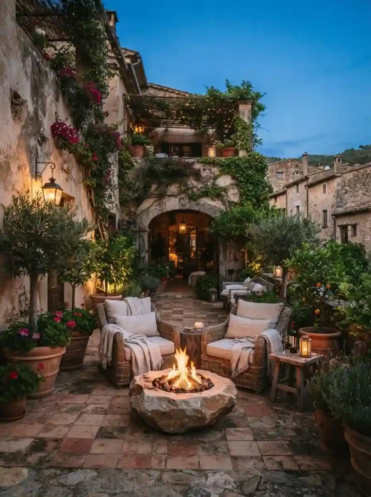 19. Cozy Fire Pit Courtyard