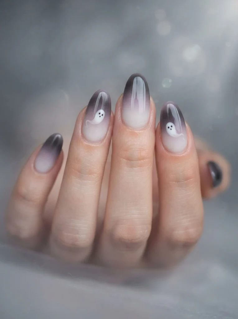 19. Ghostly Aura Nails