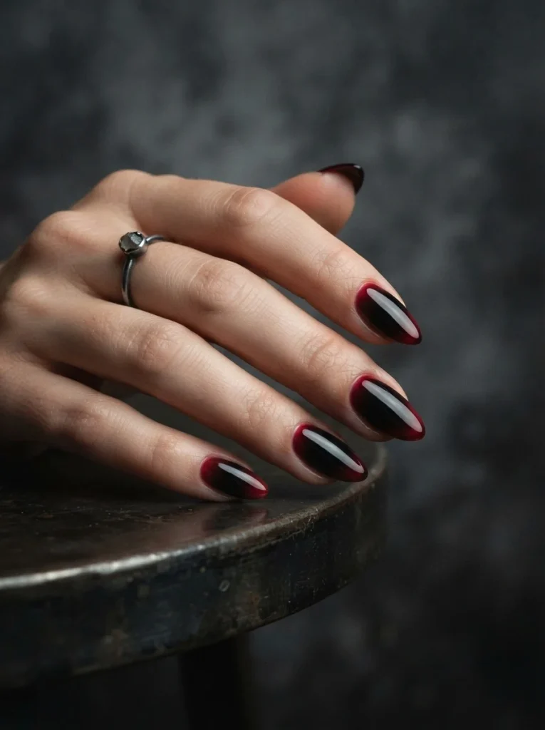 2. Blood Moon Aura Nails