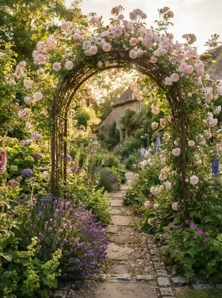 2. Roses Climbing an Old Garden Arch