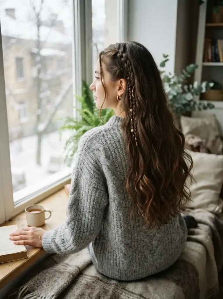 20. Accent Braids with Loose Natural Waves