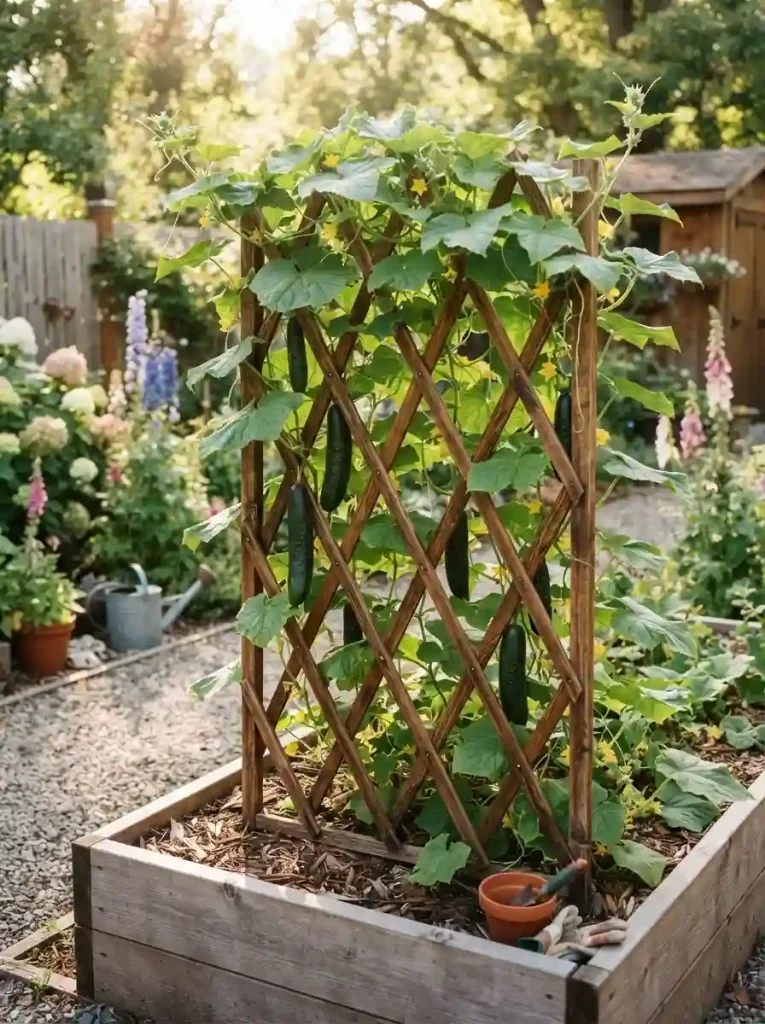 20. Foldable Wooden Lattice Trellis