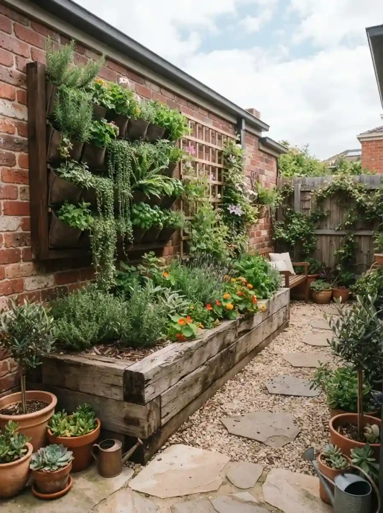 20. Small Retaining Wall With Vertical Garden