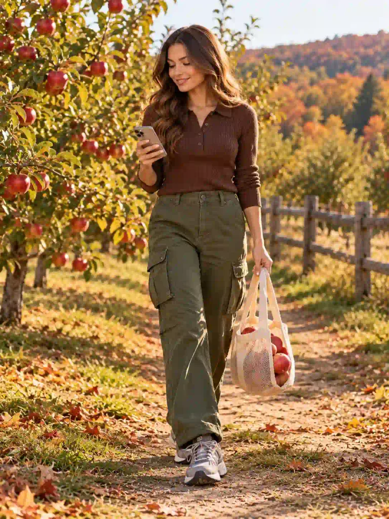 20. Utility Cargo Pants with a Knit Polo
