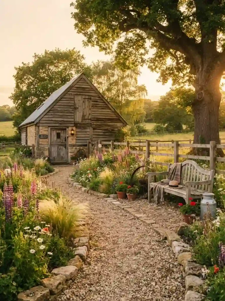 21. Combine Several Rustic Elements Into One Landscape