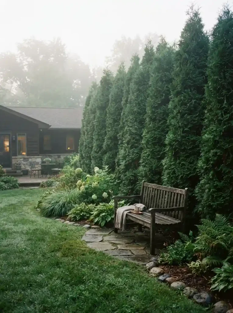 21. Create Privacy with an Evergreen Screen