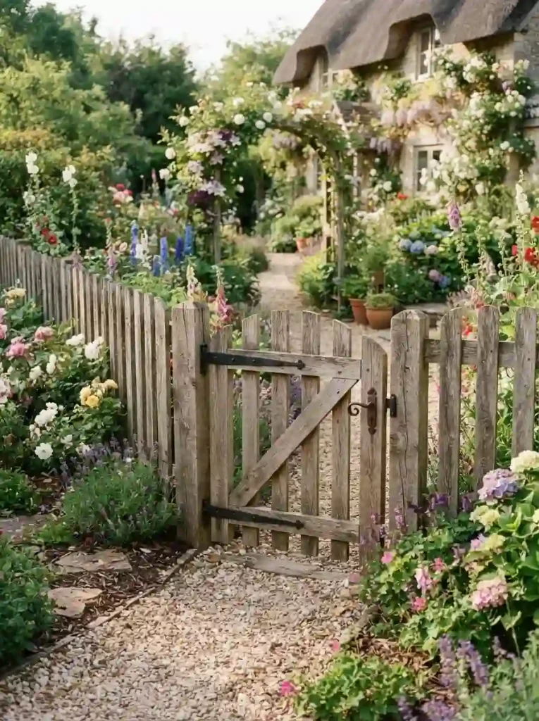21. DIY Fence With a Small Garden Gate