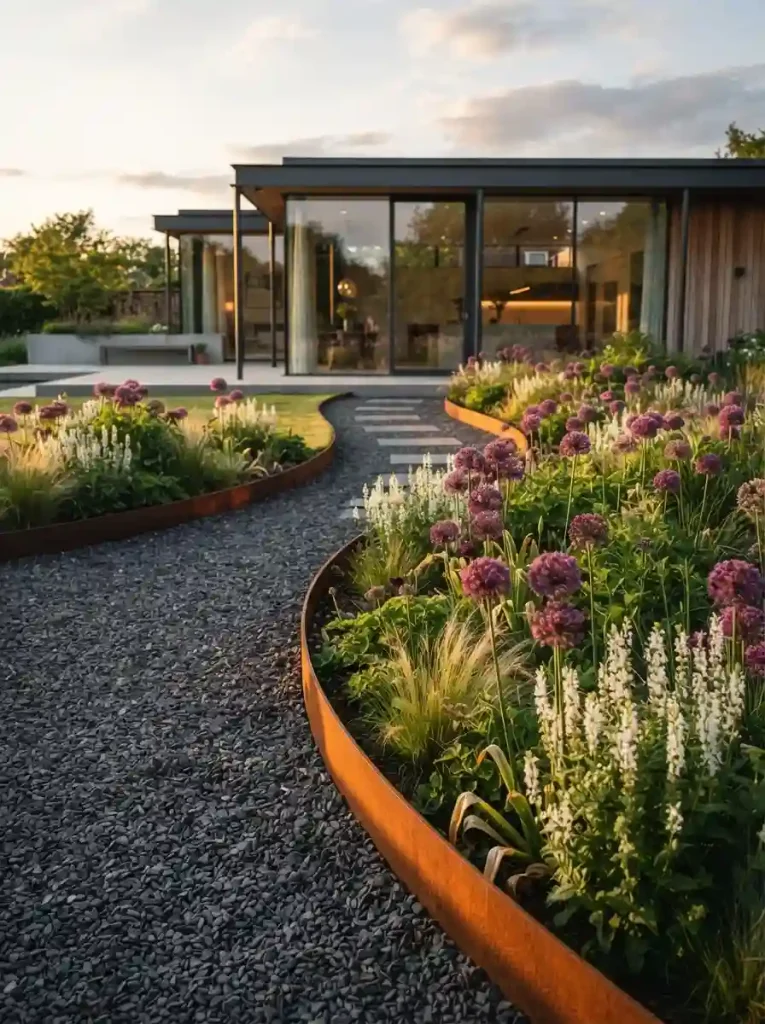 21. Define edges with weathering steel