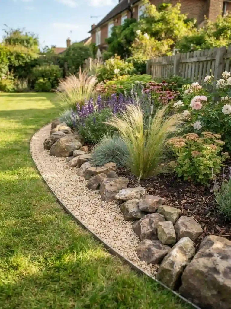 21. Gravel-and-Stone Combination Border