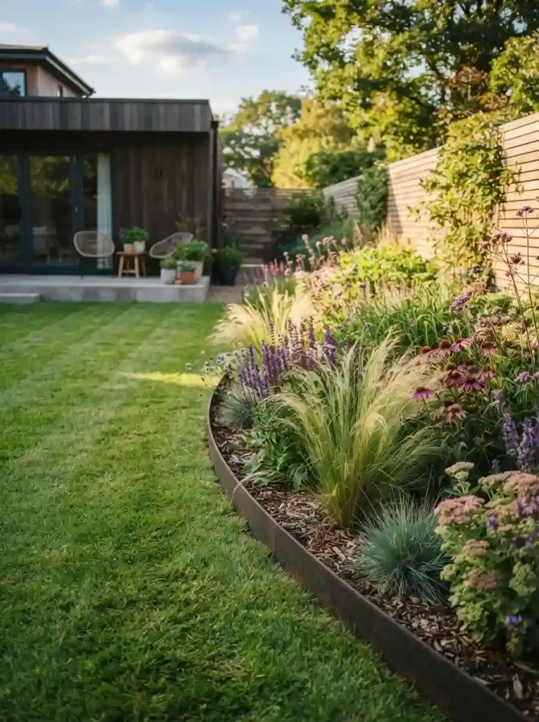 22. Recycled Metal Garden Edge