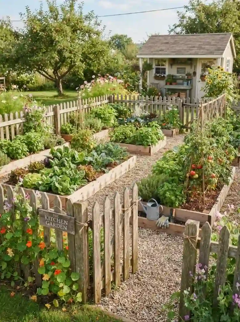23. DIY Fence Around a Small Vegetable Garden