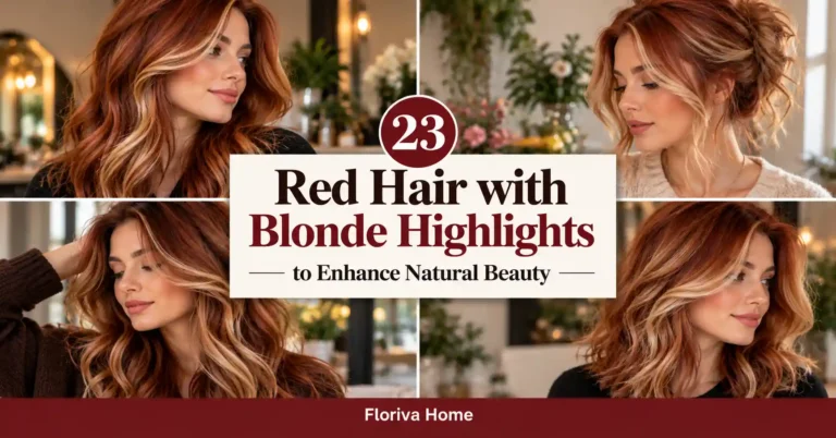 Red Hair with Blonde Highlights to Enhance Natural Beauty