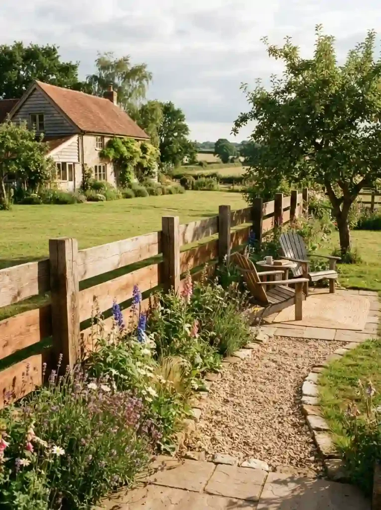 24. DIY Fence With a Rustic Farmhouse Finish