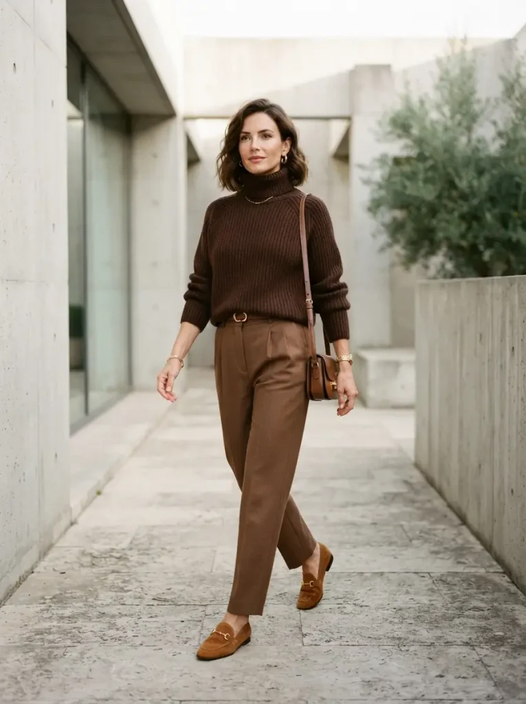 3. All-Brown Monochrome Outfit