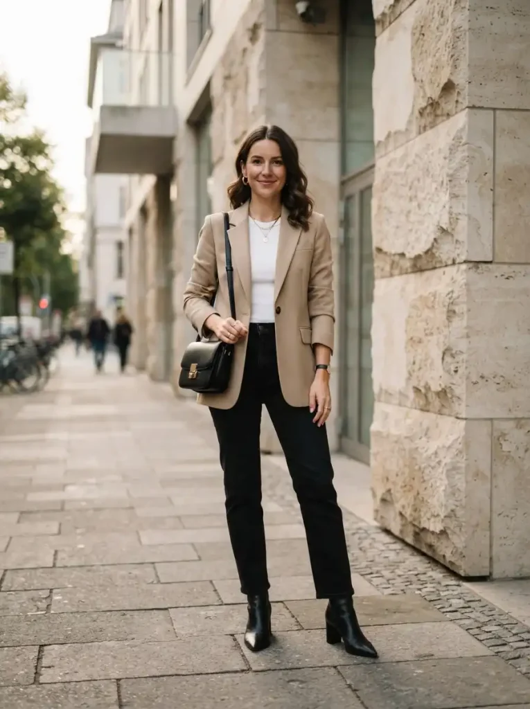 3. Black Jeans with a Tailored Blazer