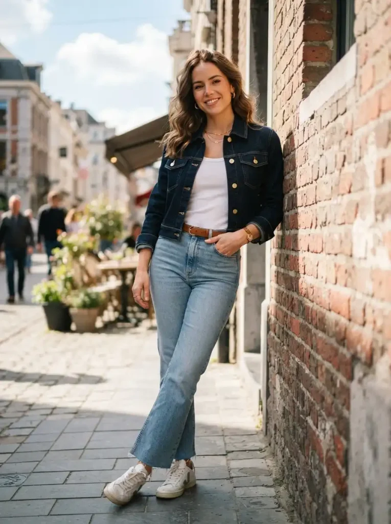 3. Double Denim With a Wash Contrast