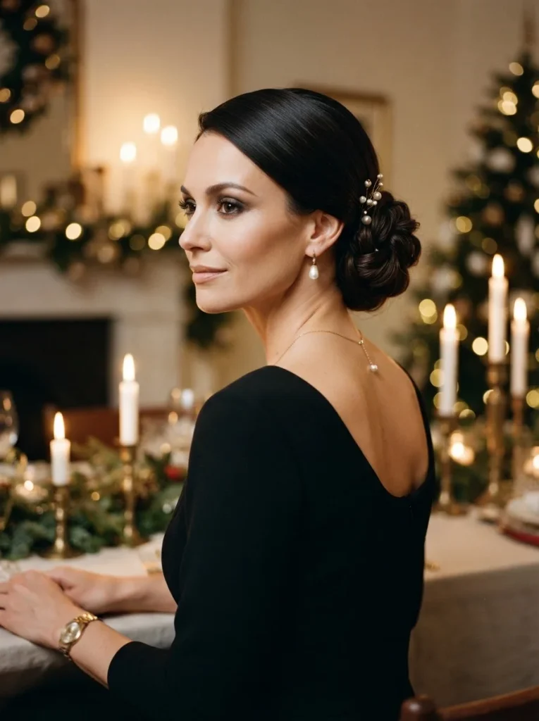3. Elegant Low Chignon