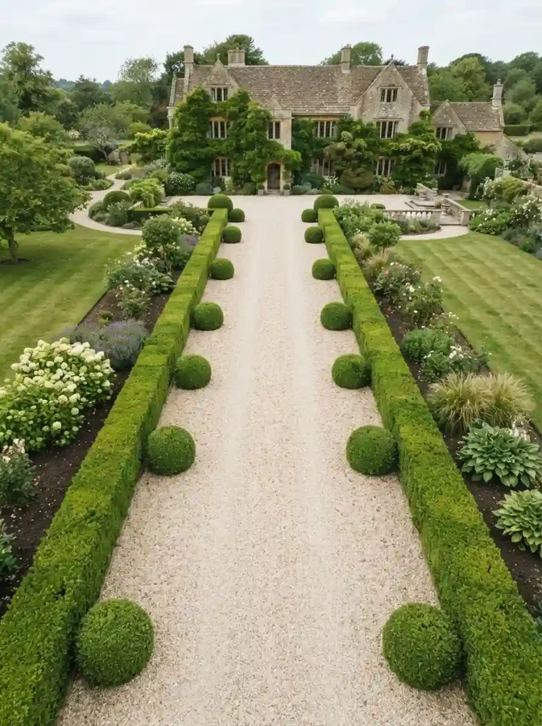 3. Trace the edges with clipped hedges