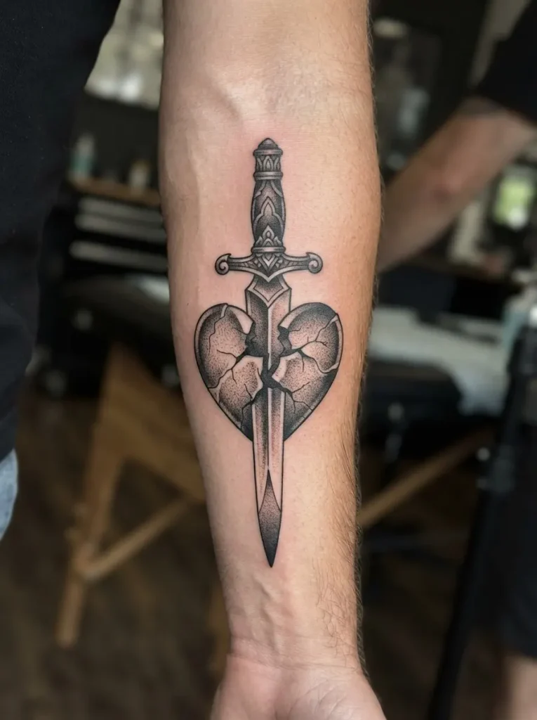 4. Broken Heart With a Dagger