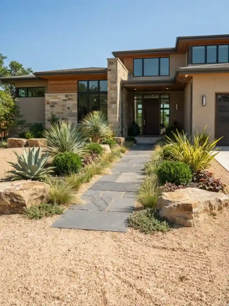 4. Use Gravel for a Modern Low-Maintenance Look