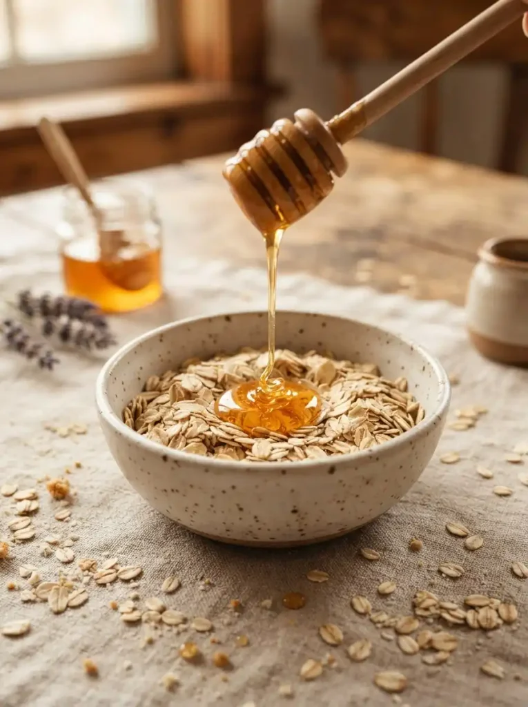 4. Try a Honey and Oatmeal Mask