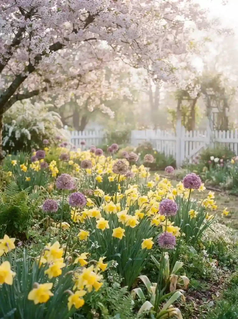 4. Welcome Spring with Daffodils and Alliums