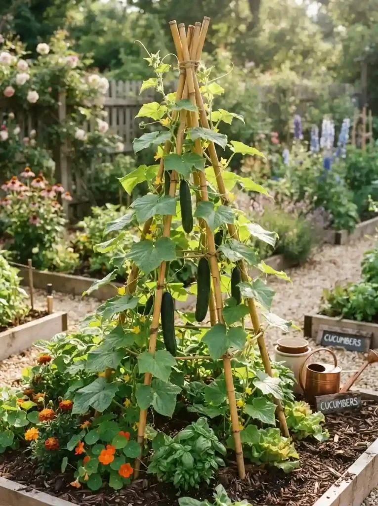 5. Bamboo Teepee Trellis