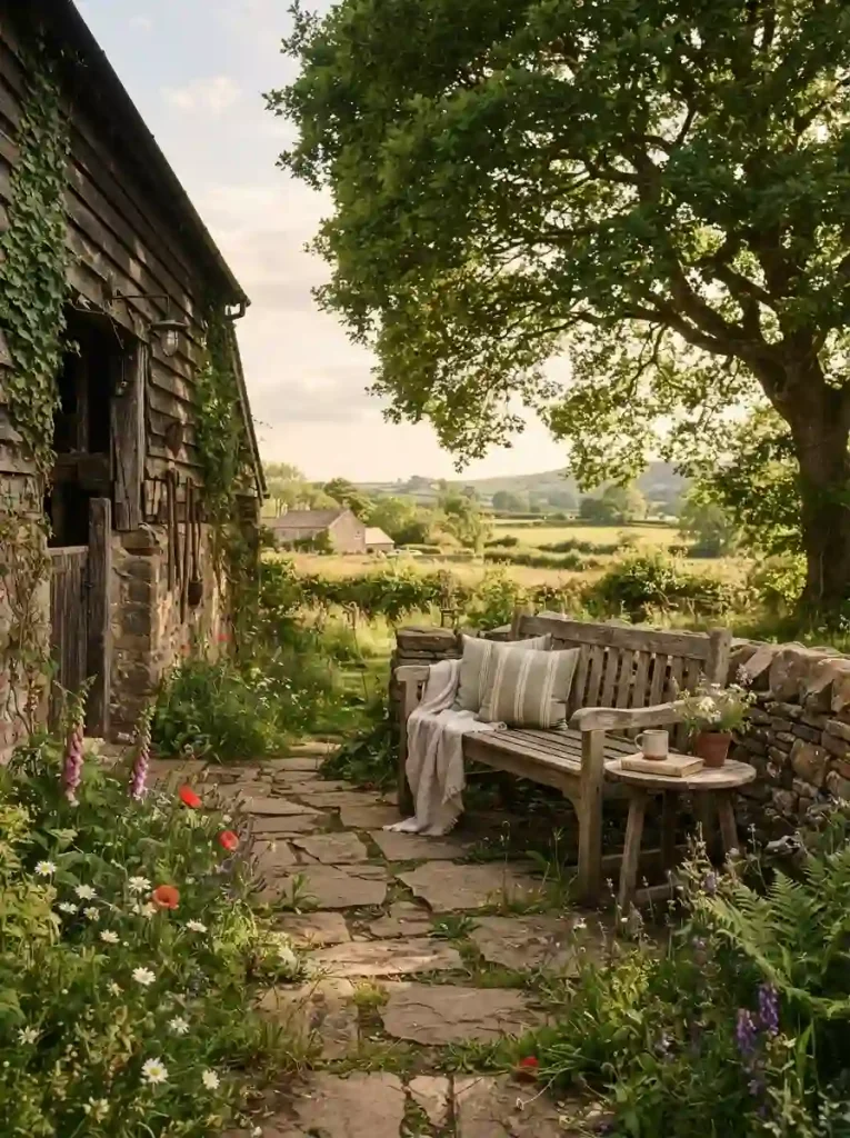 5. Build a Small Stone Seating Area