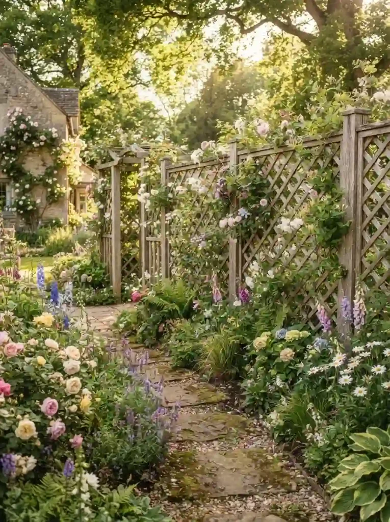 5. DIY Trellis Fence for Climbing Plants