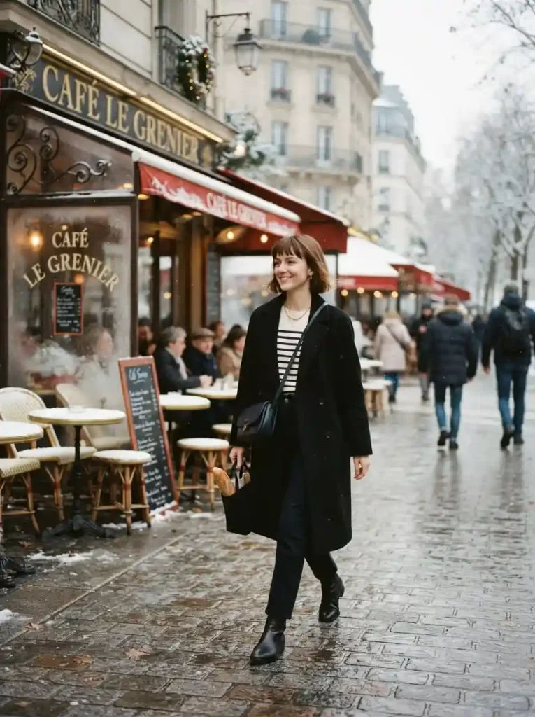 5. French Bob with Wispy Ends