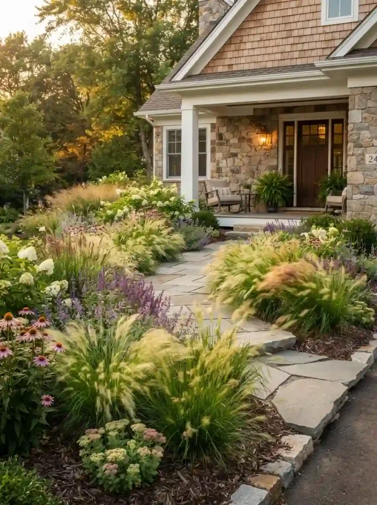 5. Use Ornamental Grasses for Soft Texture