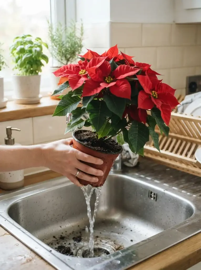 5. Water Thoroughly, Then Let Excess Drain