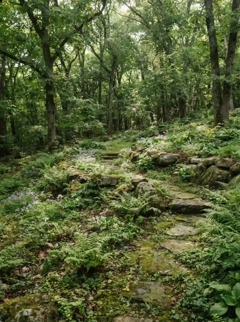 5. Transform the Slope With a Woodland Garden