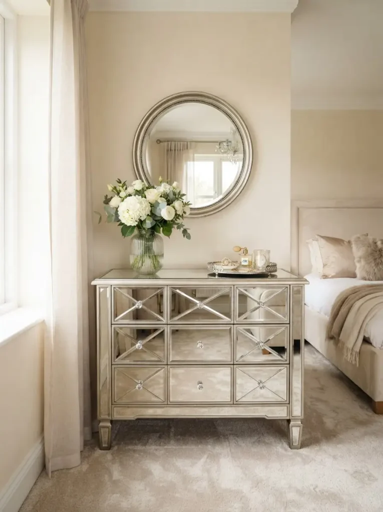 6. Bring Sophistication With a Mirrored Dresser