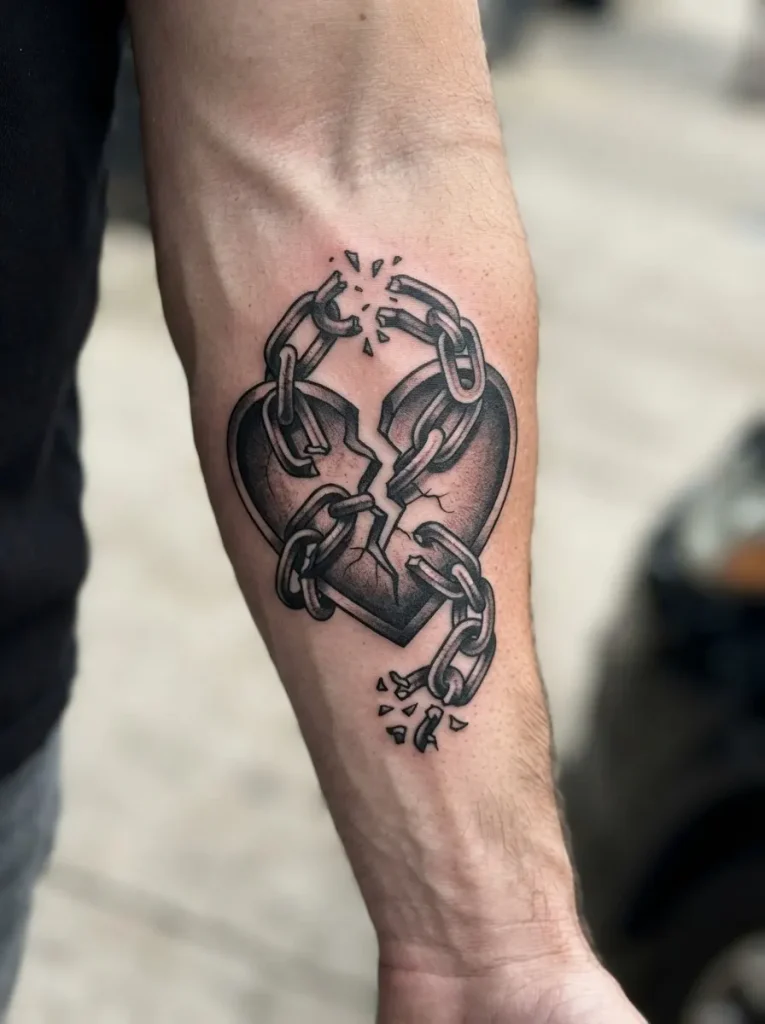 6. Broken Heart With a Chain