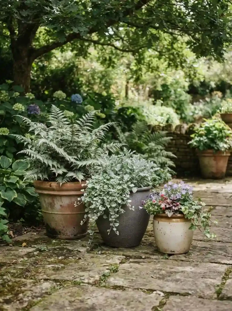 6. Arrange Shade-Loving Plants in Decorative Containers