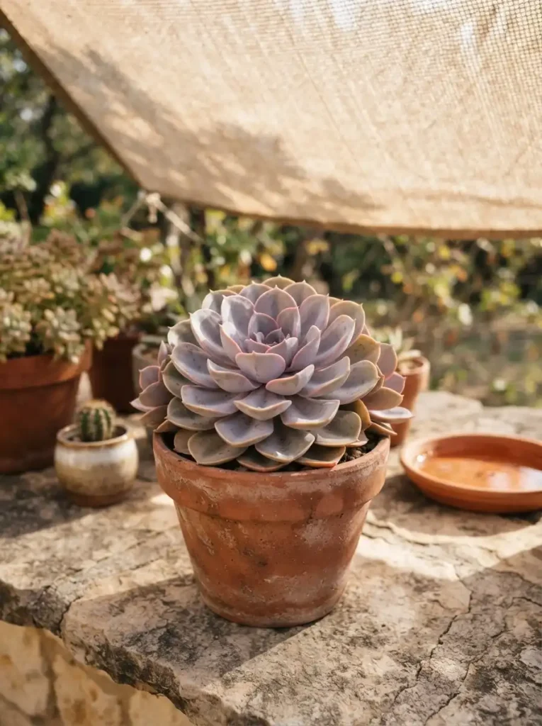 6. Protect Succulents From Intense Afternoon Sun