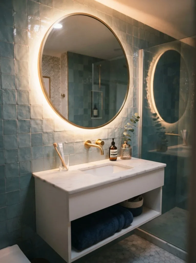 6. Round Backlit Mirror