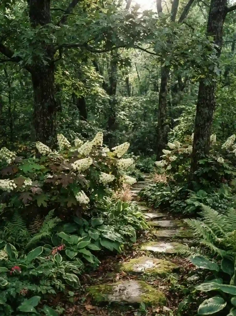 7. Bring Color to a Shady Corner Under Trees