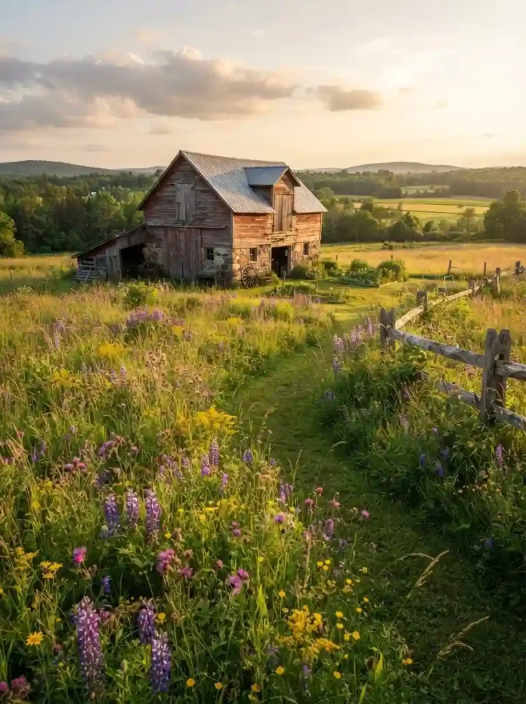 7. Create a Wildflower Meadow Along the Barn