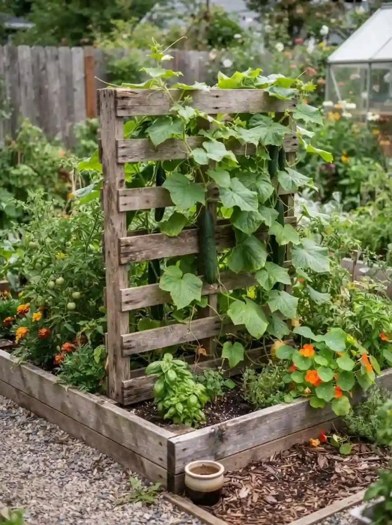 7. Reclaimed Pallet Trellis
