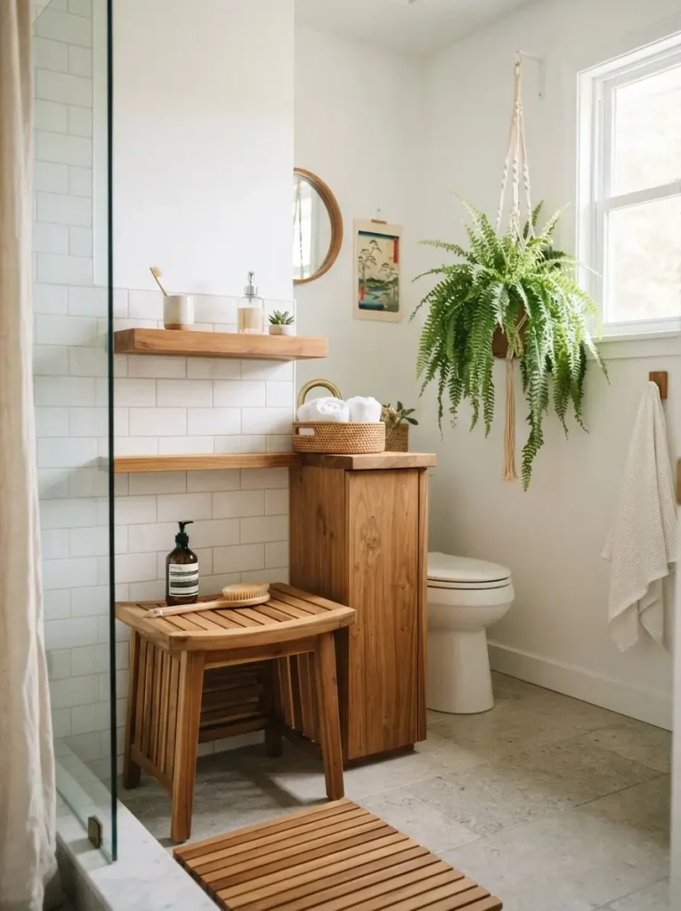 7. Warm Wood Accents for a Softer Feel
