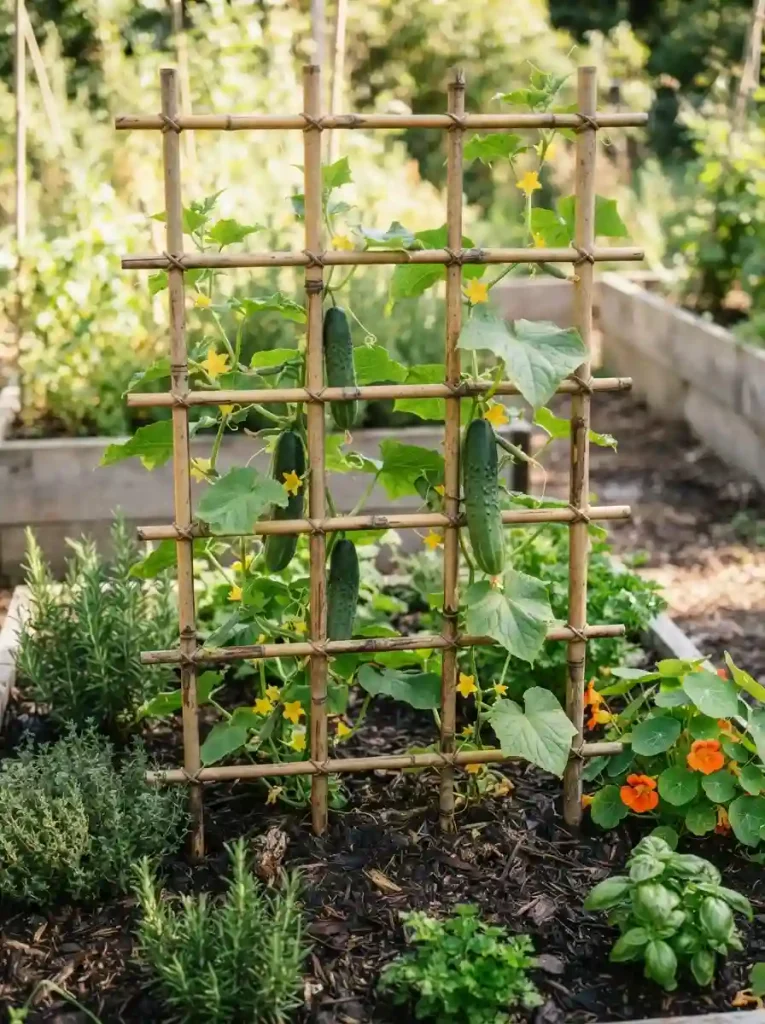 8. Bamboo Grid Trellis