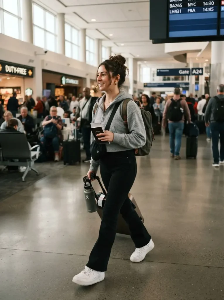 8. Cozy Hoodie With Platform Sneakers