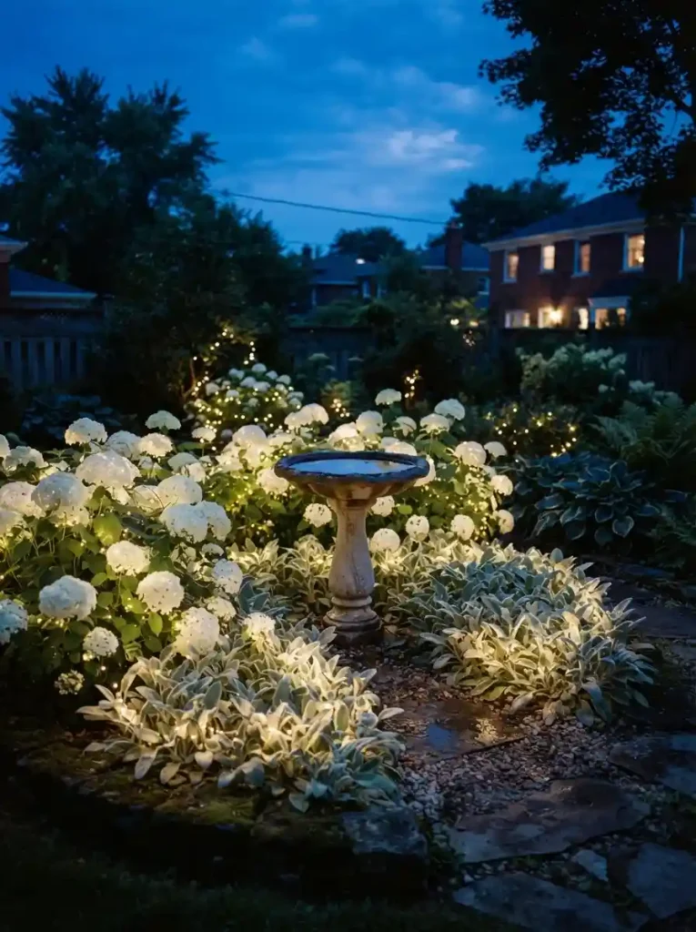 8. Create an All-White Moonlight Garden