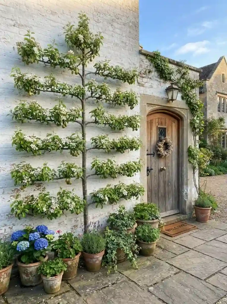 8. Espaliered Fruit Tree on the Entry Wall