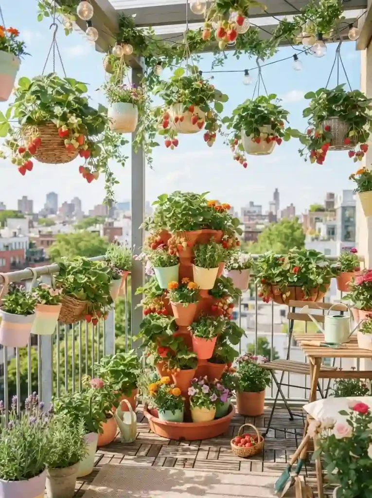8. Try Containers, Hanging Baskets, or Towers